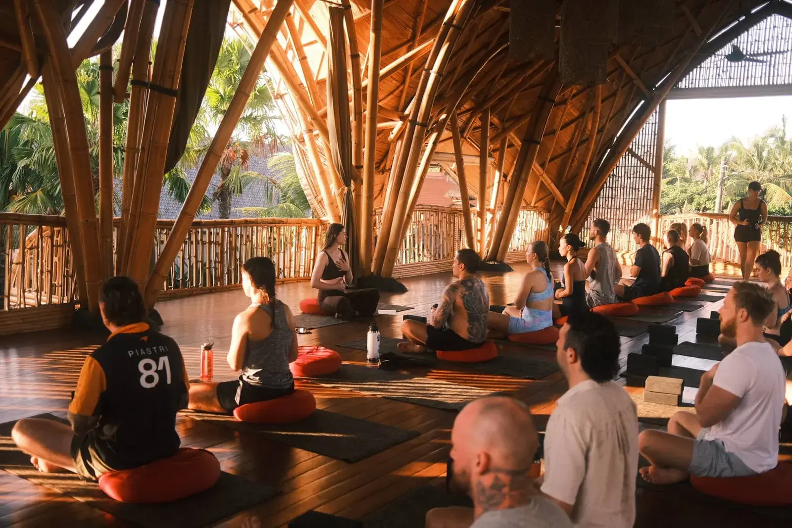Breathwork in the bamboo yoga shala